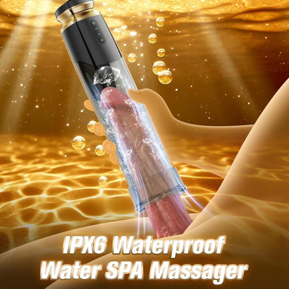 Electric Penis Pump Male Sex Toys, Equipped with 5 Pressure and 5 Suction Training Modes, Vacuum Enlargement and Lengthening Pump, Used for ED in Adult Men       电动阴茎抽吸器男性性玩具，配备 5 种压力和 5 种吸力训练模式，真空增粗和延长泵，用于成人男性 ED