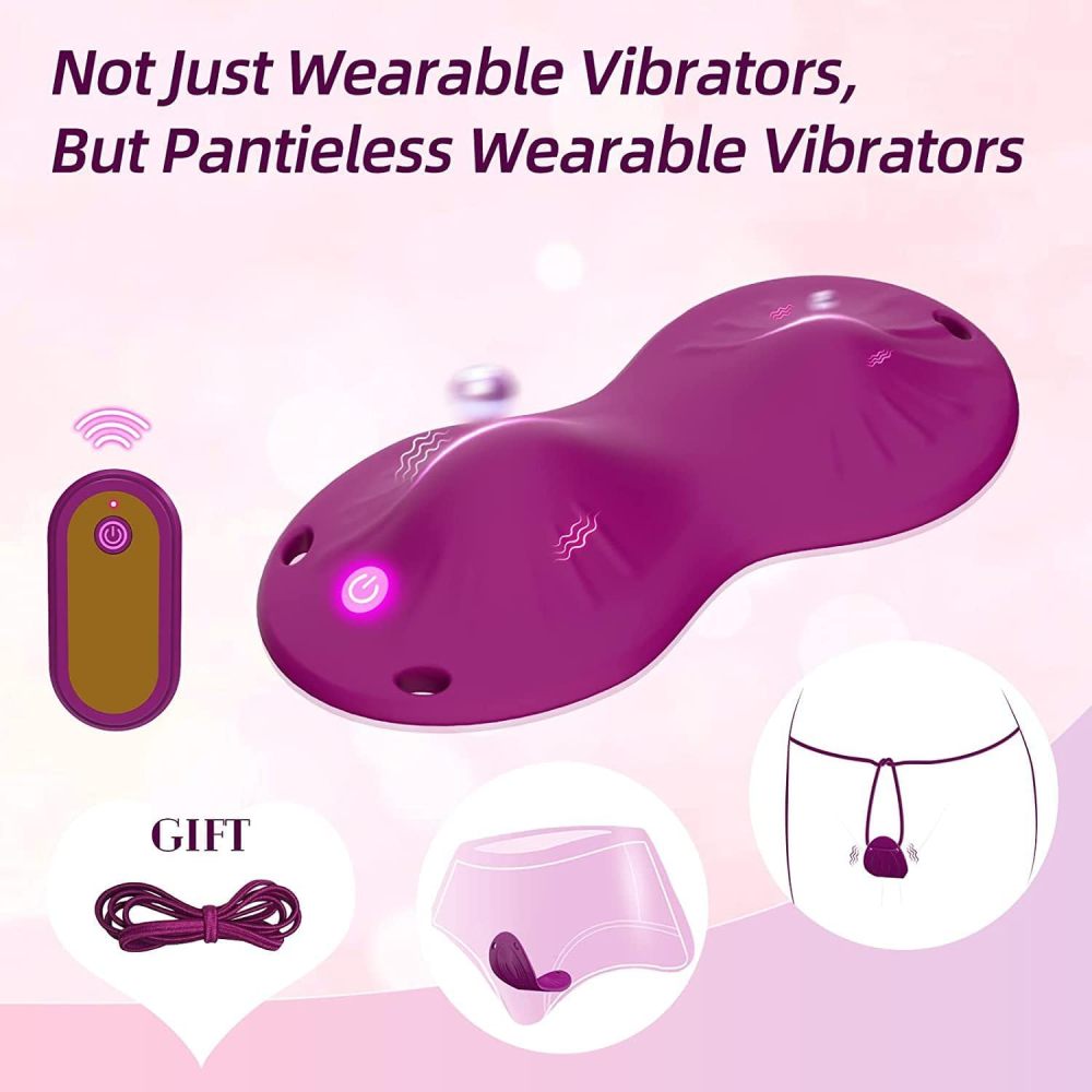 Butterfly Vibrator,Wireless Remote Control Female Invisible Wearable Panty Vibrator,10 Vibration Modes Vibrating Panty Clitoral Stimulator,Sex Toys       蝴蝶振动器，无线遥控女性隐形穿戴内裤振动器，10 种振动模式振动内裤阴蒂刺激器，性玩具