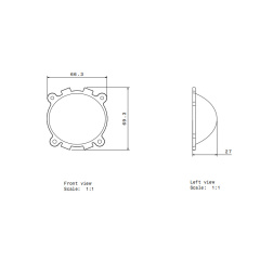 适用于7英寸汽车摩托车圆形大灯远光透镜