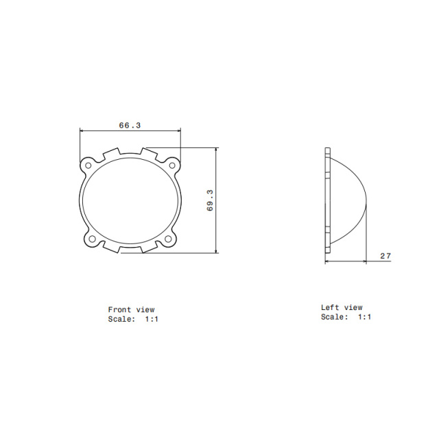 适用于7英寸汽车摩托车圆形大灯远光透镜