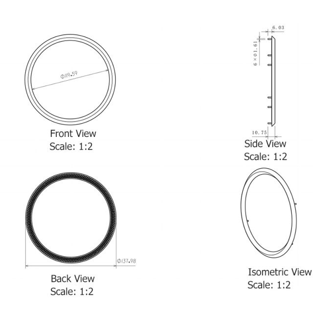 Position Light Lens for 7 inch Round Headlight