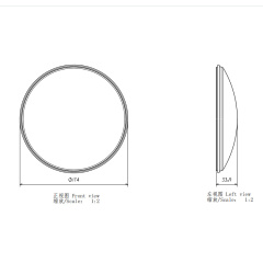 适用于7英寸汽车摩托车圆形大灯透明镜面