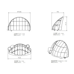 适用于7英寸汽车摩托车圆形大灯近光反光杯