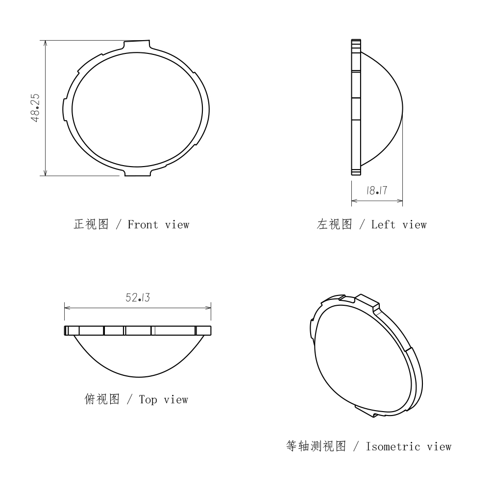 Projector Lens for Led Headlight Low Beam