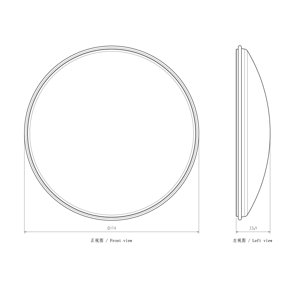 Clear Outer Lens for 7 inch Round Headlight