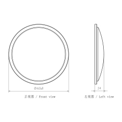 适用于7英寸汽车摩托车圆形大灯透明镜面
