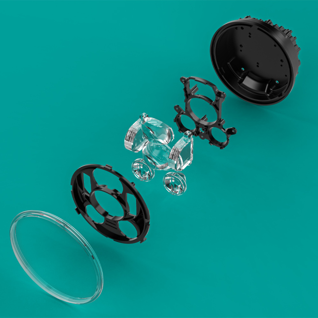 适用于摩托车圆形大灯远光透镜