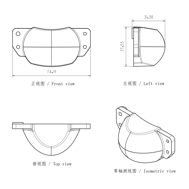 Projector Lens for Led Headlight High Beam