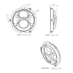 Trim Bezel for 7 inch Round Headlight