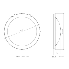 Clear Outer Lens for 9 inch Round Headlight