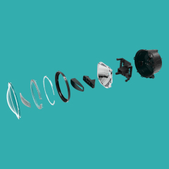 适用于吉普牧马人JL9英寸圆形大灯反光杯