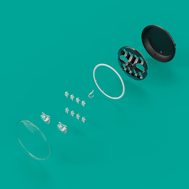 适用于汽车摩托车圆形大灯远光透镜