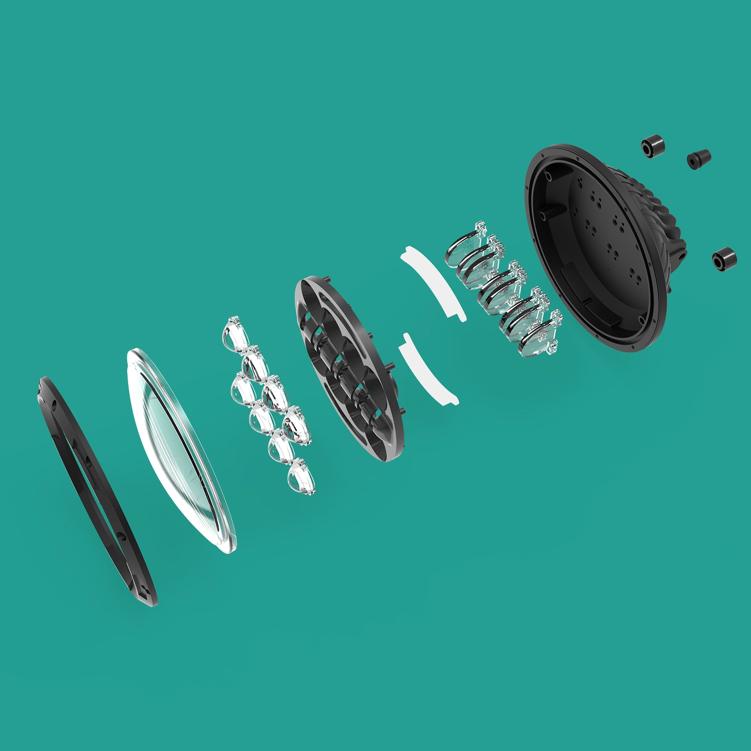 Clear Outer Lens for 7 inch Round Headlight