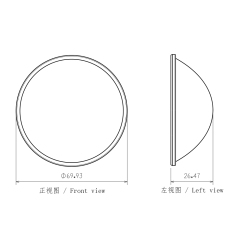 适用于5x7英寸矩形汽车大灯远近光透镜