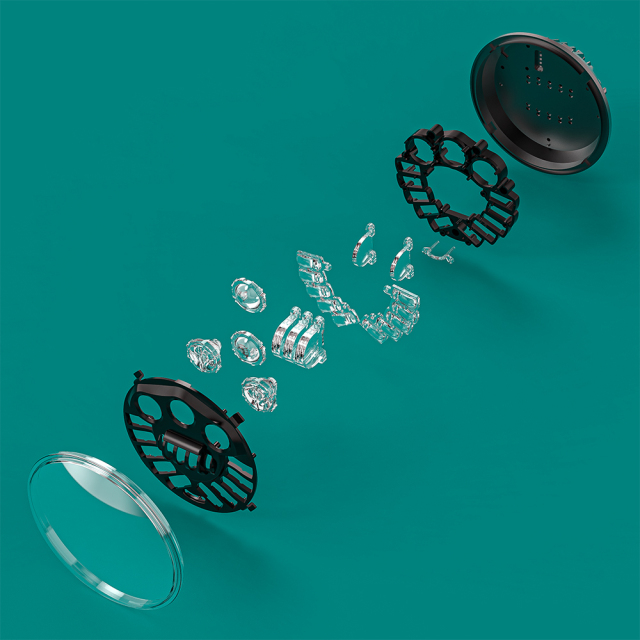 适用于圆形摩托车大灯近光灯透镜