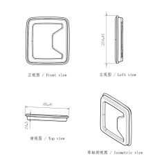 适用于吉普牧马人JL尾灯透明镜面