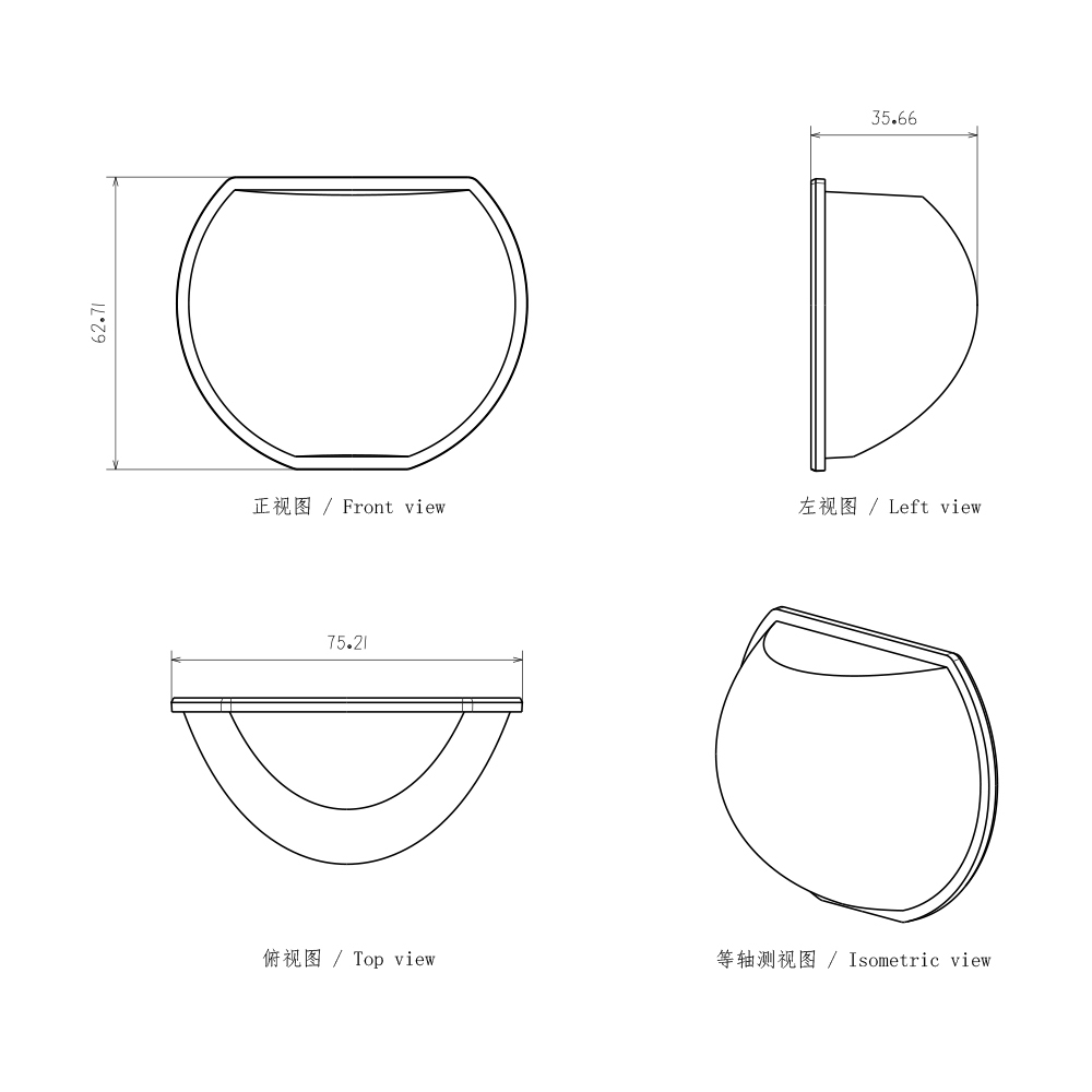 Projector Lens for Led Headlight