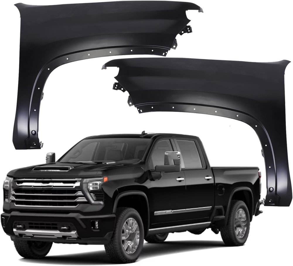 Front Driver&Passenger Side Fender Pair For 2010-2023 Chevy Silverado 2500/3500 HD