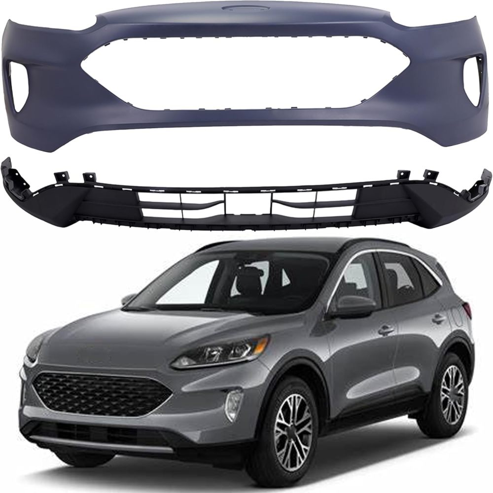 Fits For 2020 2021 2022 Ford Escape Front Bumper Cover W/Upper Lower Set