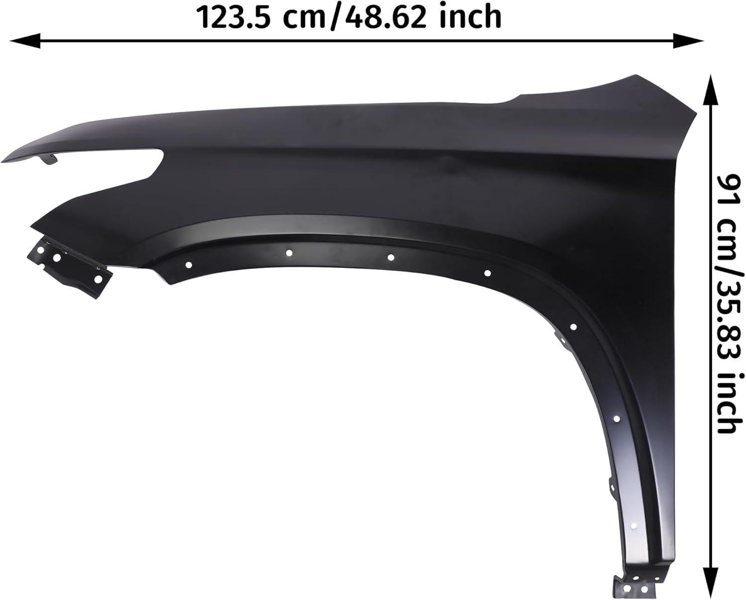 Front Driver&Passenger Side Fender Pair Steel Primed for Chevrolet Traverse 2018-2023