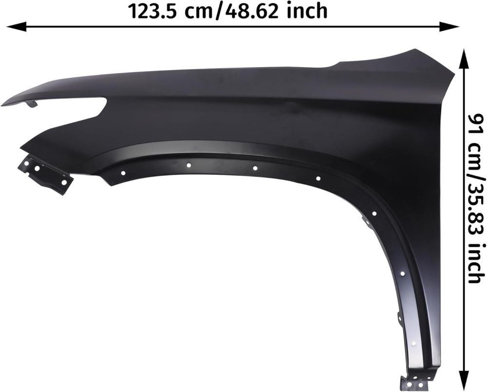 Front Driver&Passenger Side Fender Pair Steel Primed for Chevrolet Traverse 2018-2023