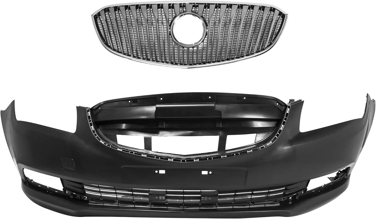 For 2014 2015 2016 Buick LaCrosse Front Bumper+Upper Grill+Headlight assembly Set Cover Replacement