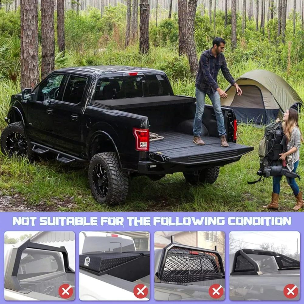 6FT Tri-Fold Tonneau Cover Truck Bed for 2016 2017 2018 2019 2020 2021 2023 Toyota Tacoma