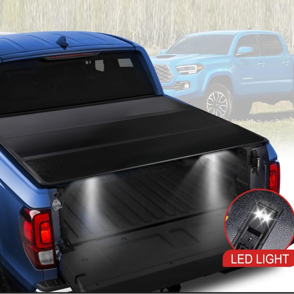 6FT Tri-Fold Tonneau Cover Truck Bed for 2016 2017 2018 2019 2020 2021 2023 Toyota Tacoma