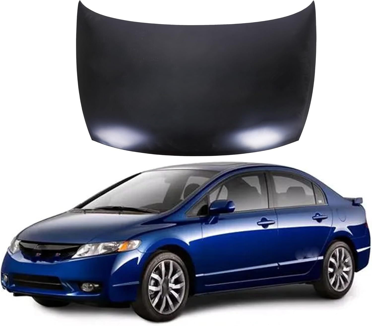 Hood Panel Fits For Honda Civic 60100SVAA90ZZ, Replacement 2006 2007 2008 2009 2010 2011