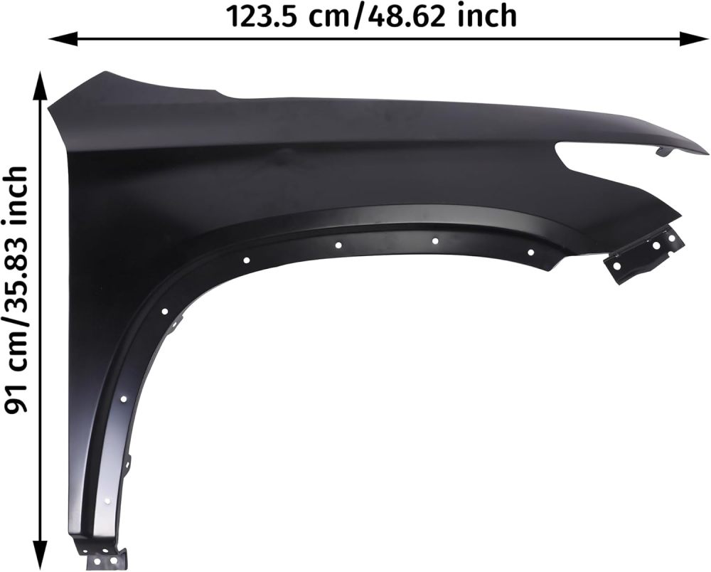 Front Driver&Passenger Side Fender Pair Steel Primed for Chevrolet Traverse 2018-2023