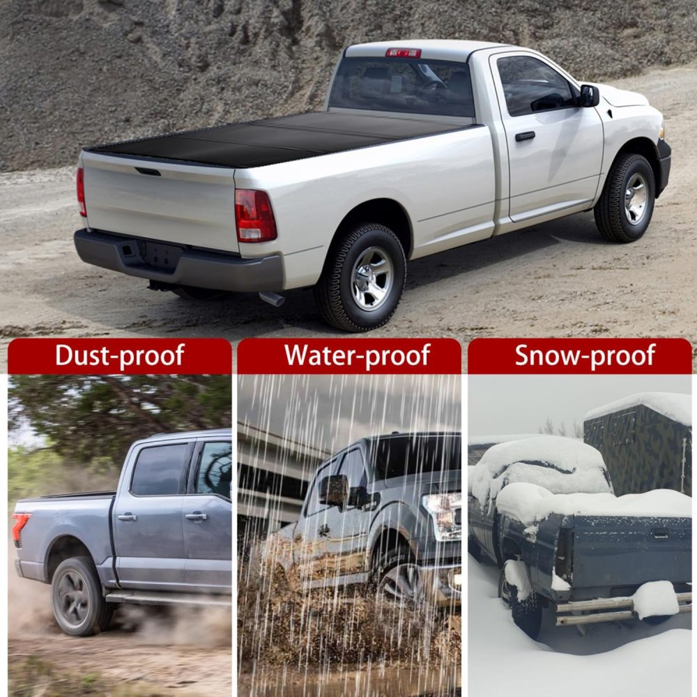 6FT Tri-Fold Tonneau Cover Truck Bed for 2016 2017 2018 2019 2020 2021 2023 Toyota Tacoma