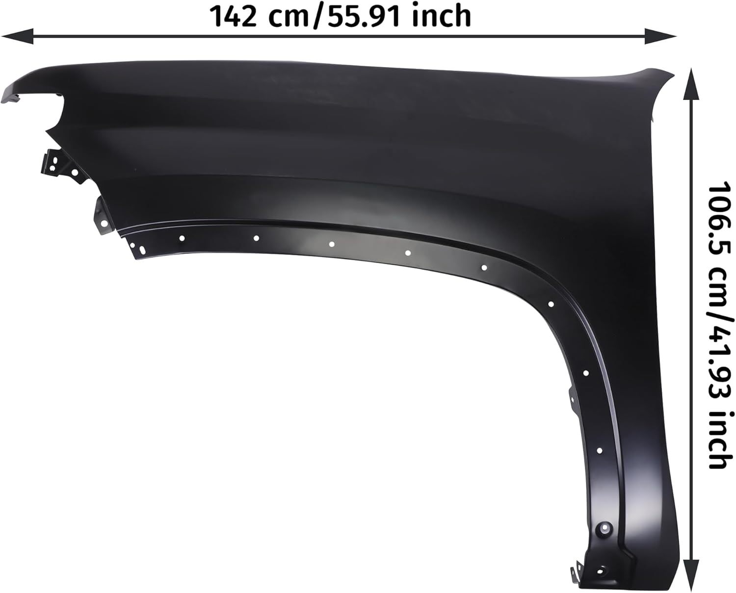 Replacement Parts Front Left Driver Side Fender Assembly Compatible With Chevy Silverado 2500/3500 HD 2020 2021 2022 2023