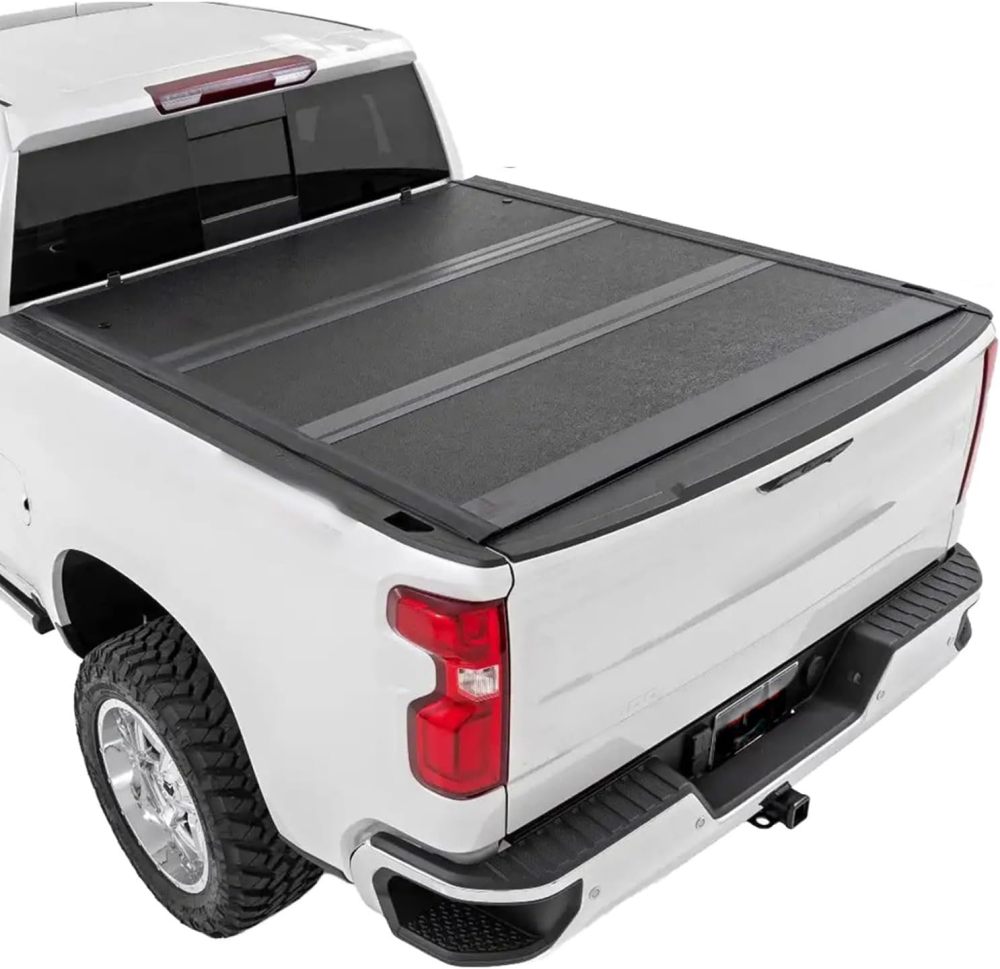 for 2007-2024 Silverado Tonneau Cover Tri-Fold Tonneau Cover Truck Bed 4.6FT Waterproof
