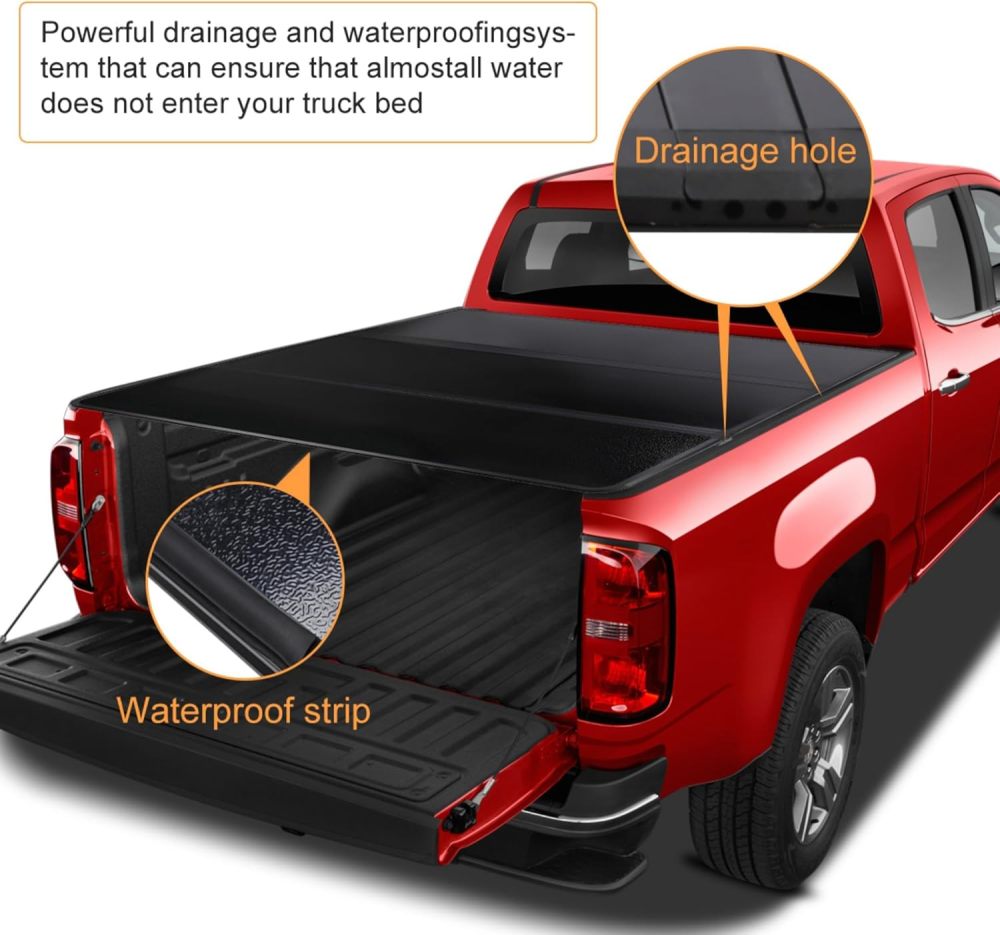 6.8FT Hard Tonneau Cover Truck Bed for 1999-2024 F250 F350 F-250 F-350 Tri-Fold Style