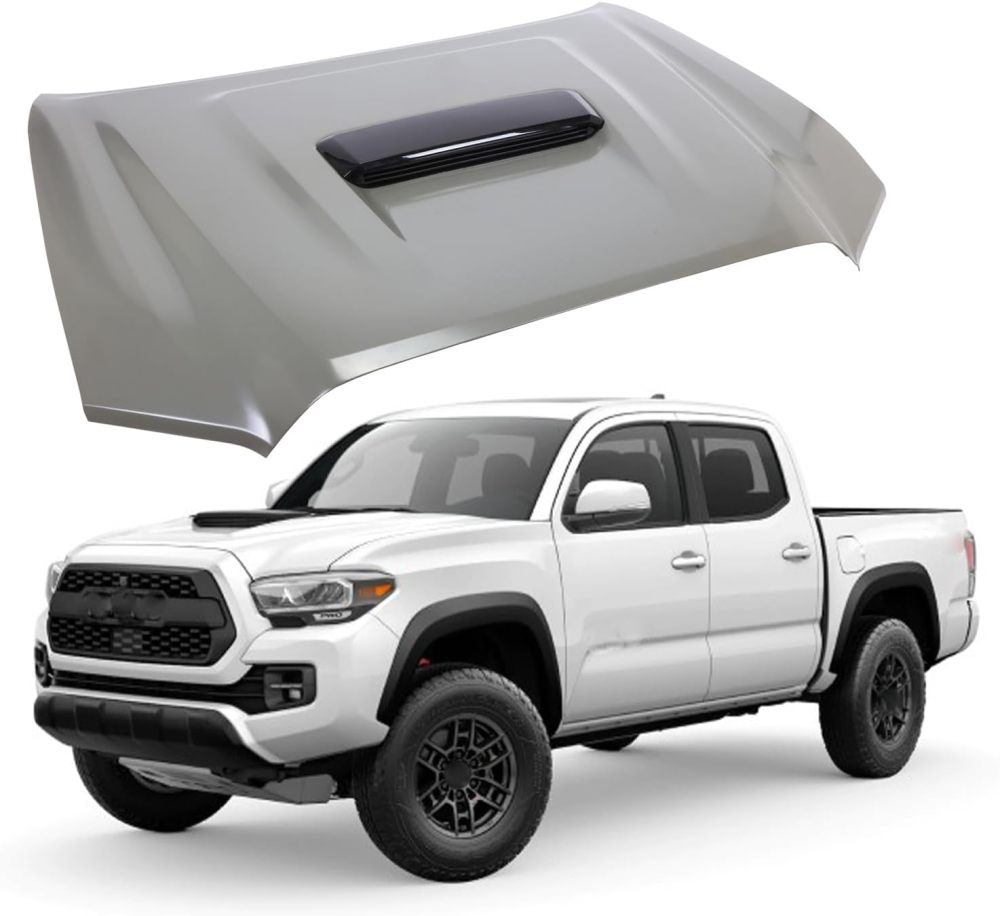 Primed Steel Hood Panel w/Scoop Fits For Toyota Tacoma 2016-2021 (5330104230)