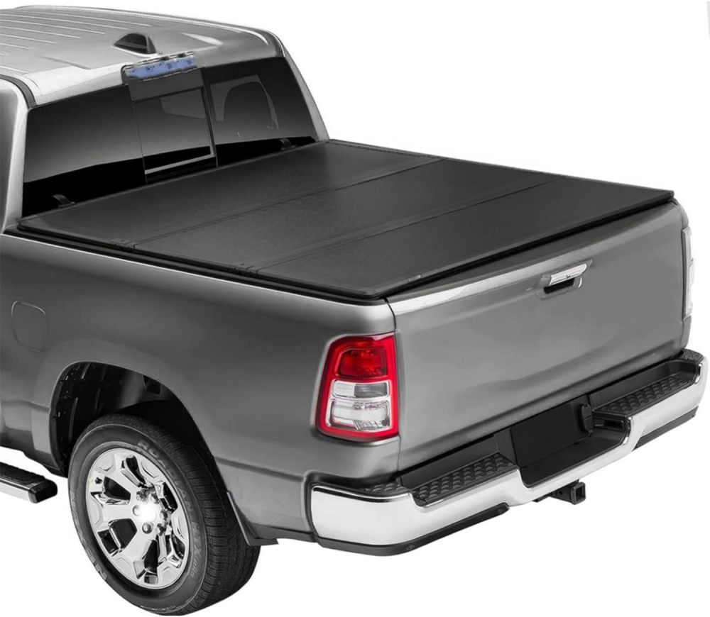 Truck Bed Top Hard Solid Tri-Fold Tonneau Cover Fits Dodge Ram 1500 2009-2025 6.4FT Truck Bed