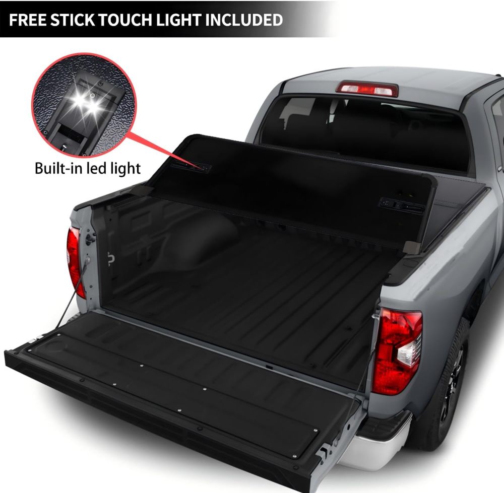 5.0FT Hard Tonneau Cover Truck Bed for 2016-2024 Tacoma Tonneau Tri-Fold Style