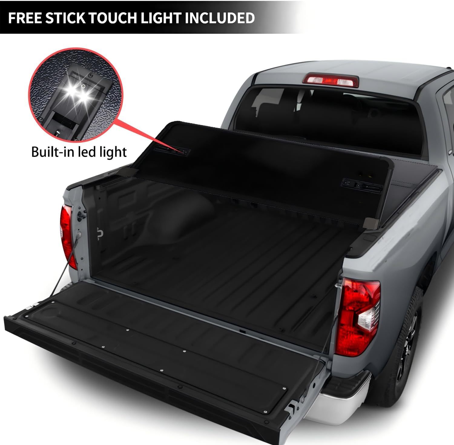 5.0FT Hard Tri-Fold Tonneau Cover Truck Bed for Toyota Tacoma 2016 2017 2018 2019 2020 2021 2022 2023 2024