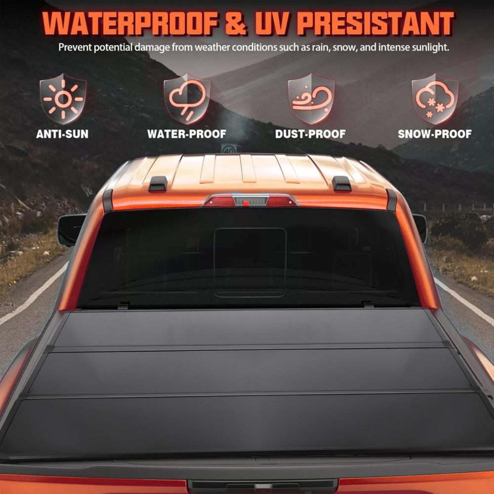 6.8FT Hard Tonneau Cover Truck Bed for 1999-2024 F250 F350 F-250 F-350 Tri-Fold Style