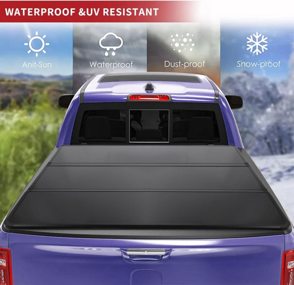 5.7FT Foldable Hard Tonneau Cover Truck Bed for 2009-2025 Dodge Ram 1500 Tri-Fold