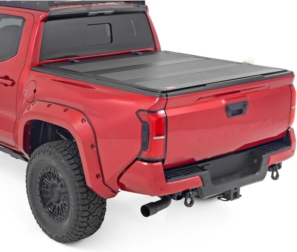 5.0FT Hard Tonneau Cover Truck Bed for 2016-2024 Tacoma Tonneau Tri-Fold Style