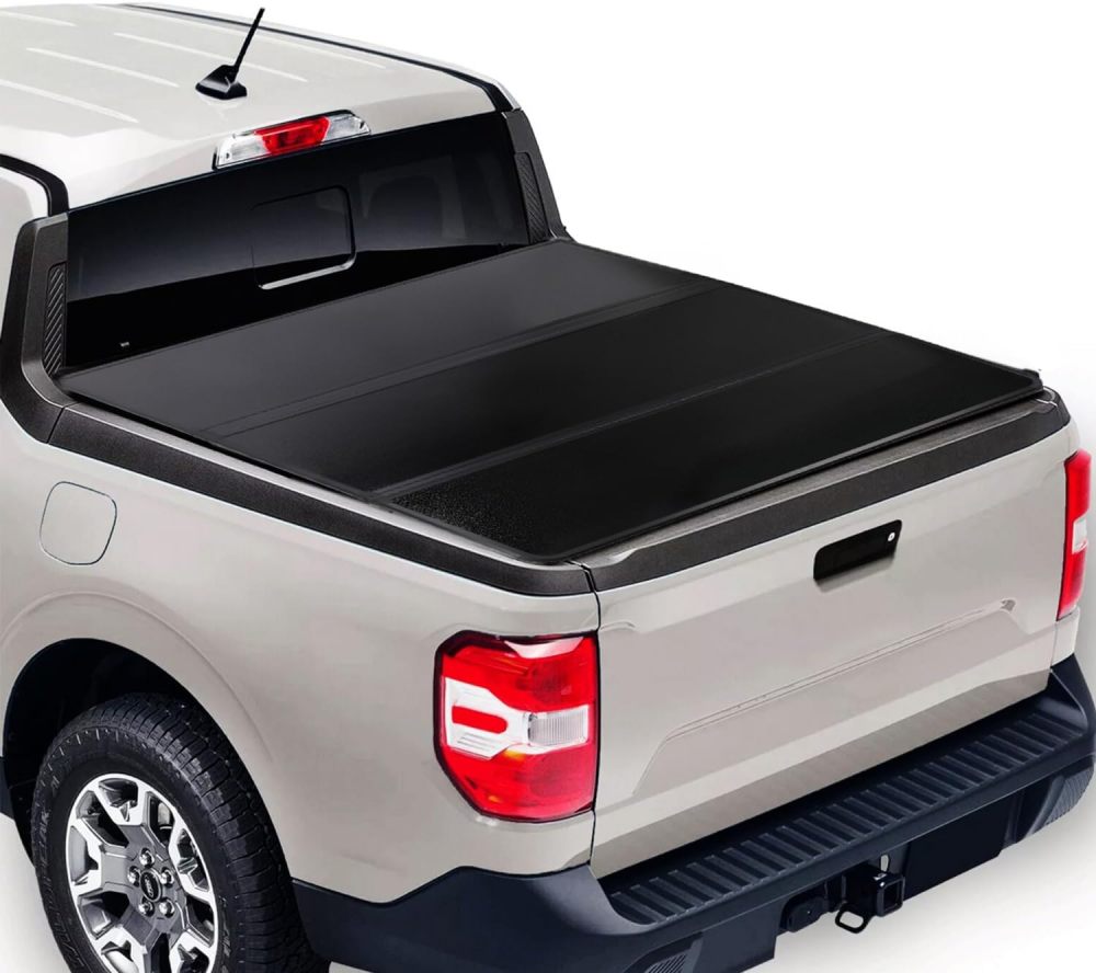 4.6FT Hard Tri-Fold for 2022 2023 2024 Ford Maverick Tonneau Cover Truck Bed