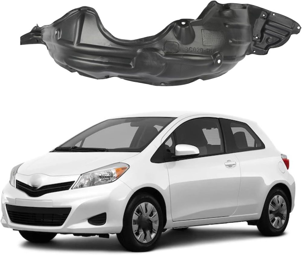 For 2007-2012 Toyota Yaris Front Left+Right Fender Liner Replacement Splash Shields Guard 5387652180/5387552180