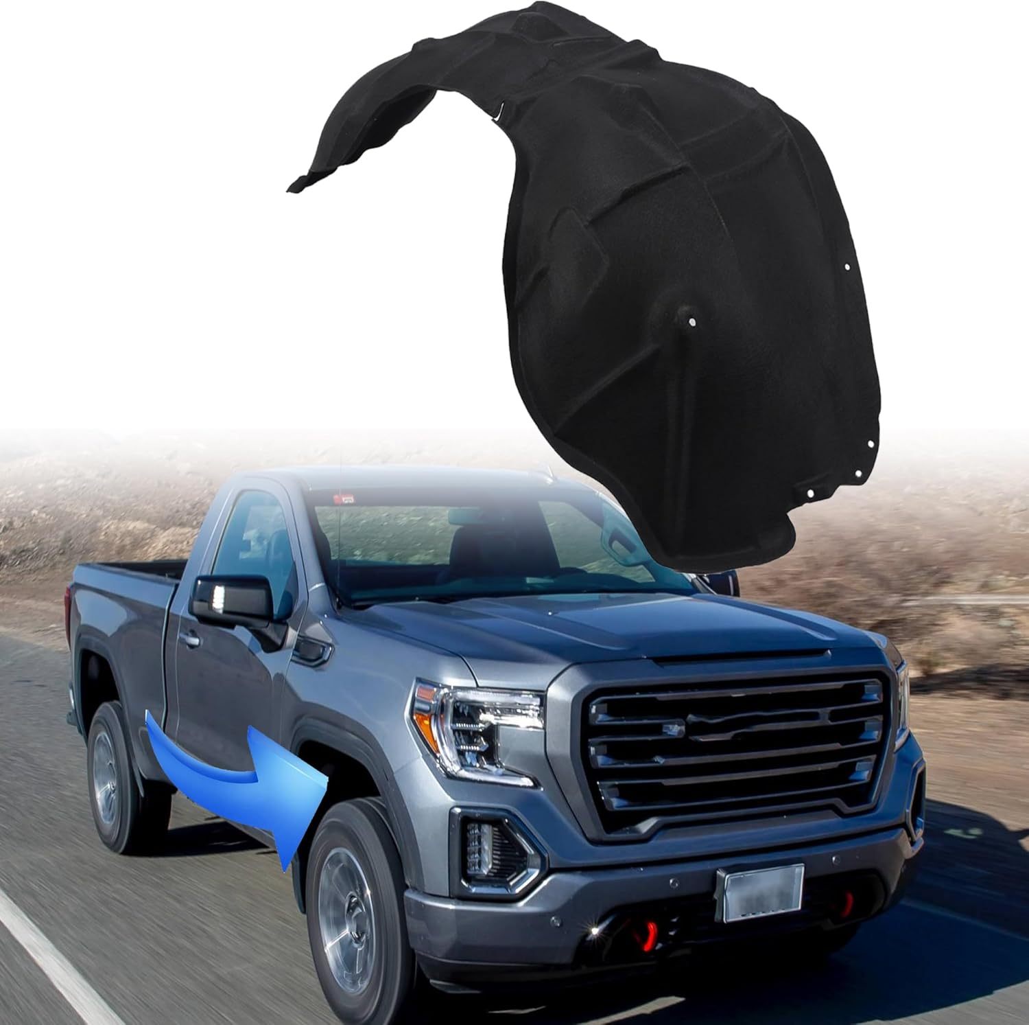 Fender Liner For 2019-2023 GMC Sierra Front Driver Left Side Liner Replacement Splash Shields 84533748