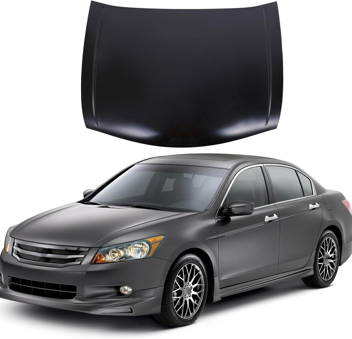 Replacement Part Compatible with 2008-2012 Honda Accord Sedan Hood Panel Assembly (HO1230154)