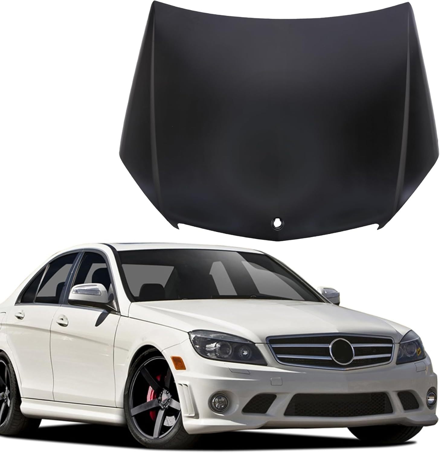 Black Front Hood Panel Fits For 2008-2011 Mercedes Benz W204 C300 C350 C250 Primed Steel 2048800657