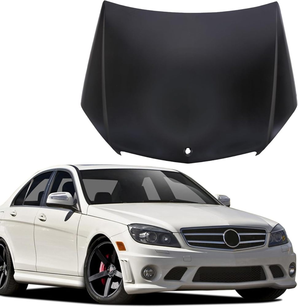 Black Front Hood Panel Fits For 2008-2011 Mercedes Benz W204 C300 C350 C250 Primed Steel 2048800657