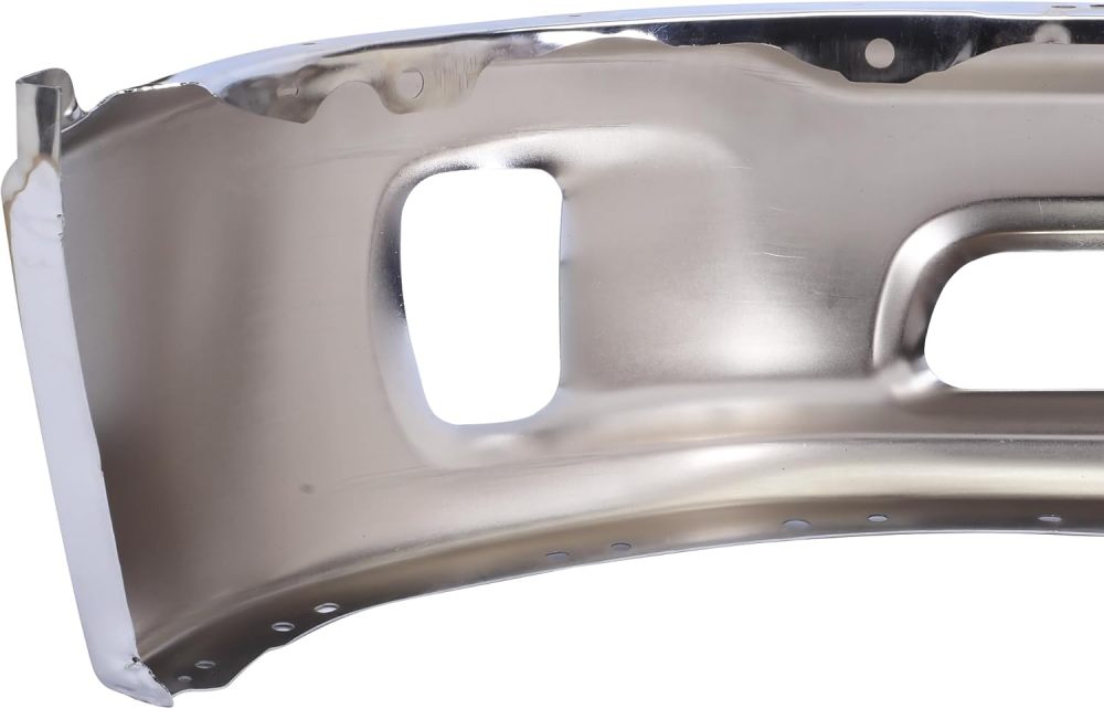 Chrome Steel Front Bumper Face Bar Fits For Dodge Ram 1500 2013-2018 Ram 1500 Classic 2019-2024 W/Fog Light Holes，68160853AB