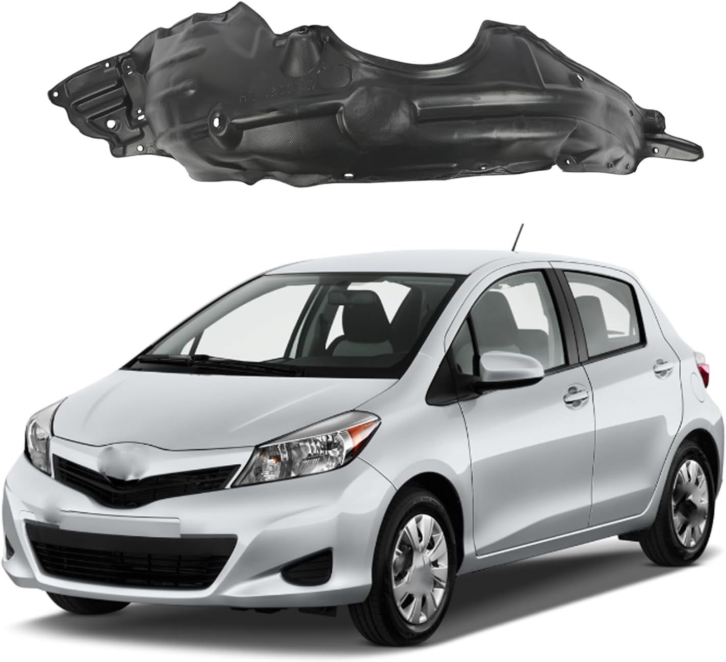 For 2007-2012 Toyota Yaris Front Left+Right Fender Liner Replacement Splash Shields Guard 5387652180/5387552180