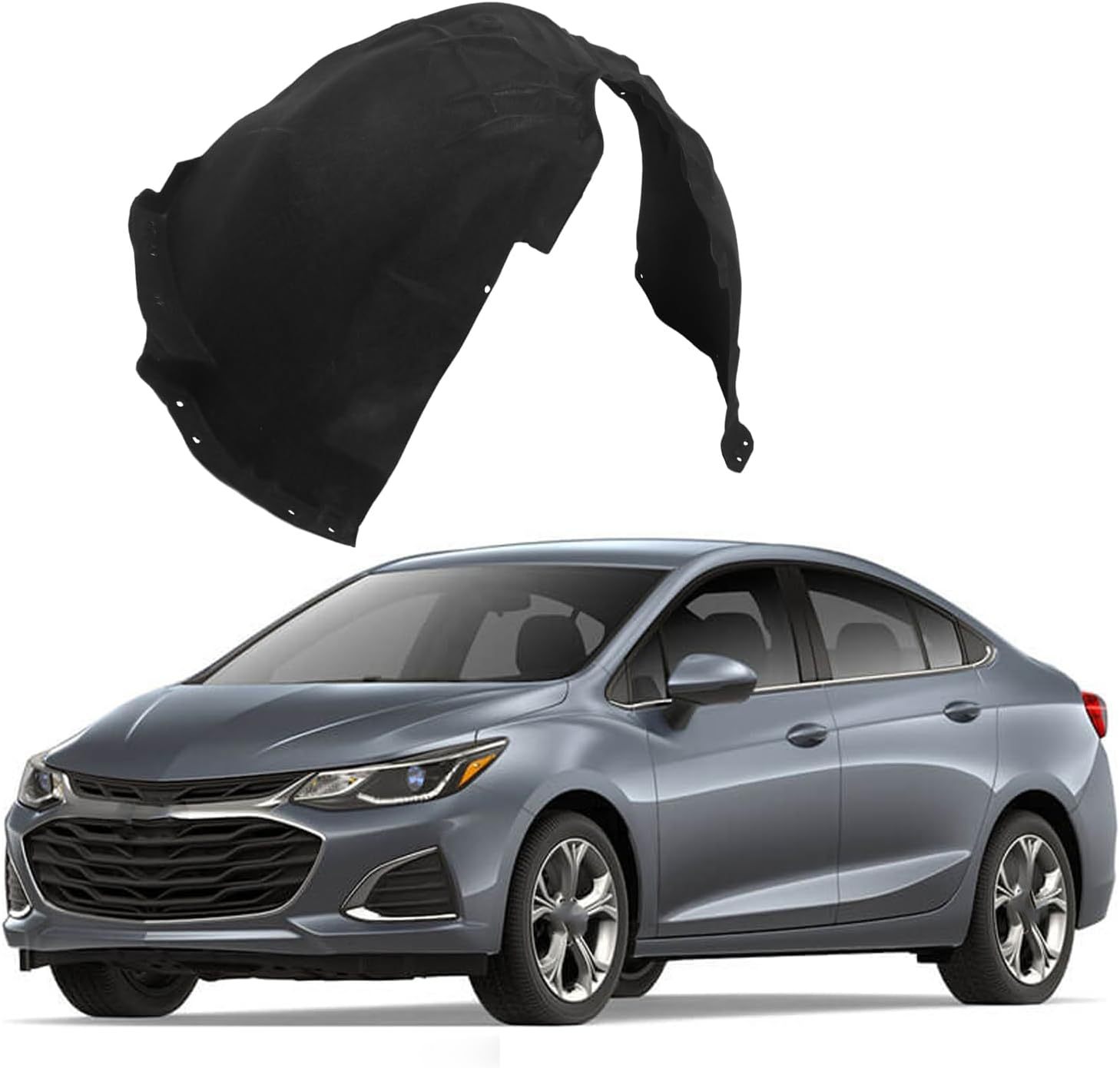 For Chevy Cruze 2016-2019 Front Passenger Fender Liner, Direct Fit Replacement Right Side